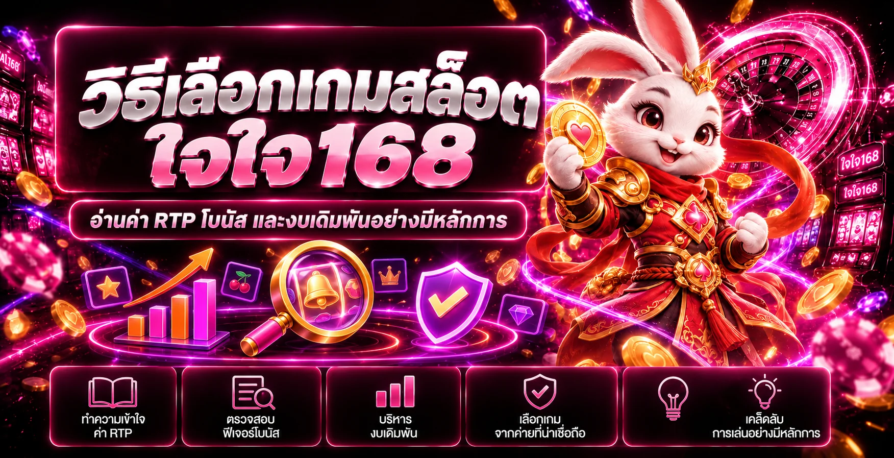 ใจใจ168 | วิธีเลือกเกมสล็อต อ่าน RTP และโบนัส